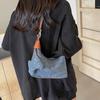 Large Capacity Versatile New Denim Handheld Bag For Women High Beauty Underarm Cowbody Bag Fashion Single Shoulder Crossbody Bag