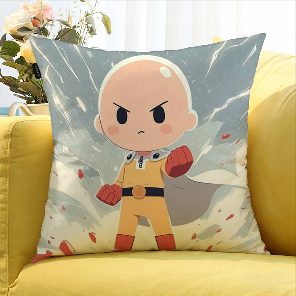 OnePunchMan World Various Sizes Square Pillow Case For Car Home Bedchamber Decor