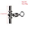 20pcs Set T Shape Line Crane Fishing Swivels Connectors Accessories (2Celsius0# )
