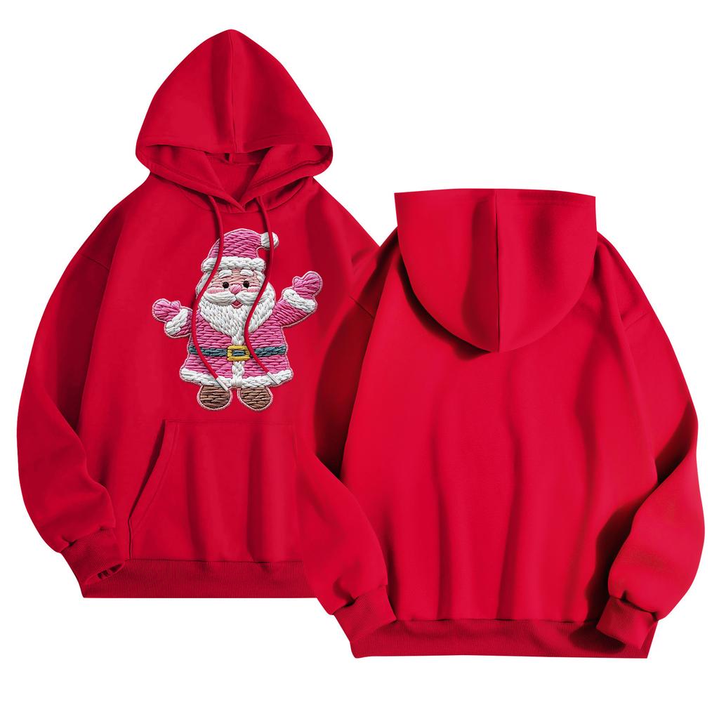 Women's Round Neck Long Sleeve Casual Printed Top Hooded Sweatshirt