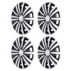 4PCS 16 Inch Hubcaps Wheel Covers Replacement R16 Wheel Rim Cover Snap On Hub Caps Kit Universal for Cars Truck SUV Silver Black