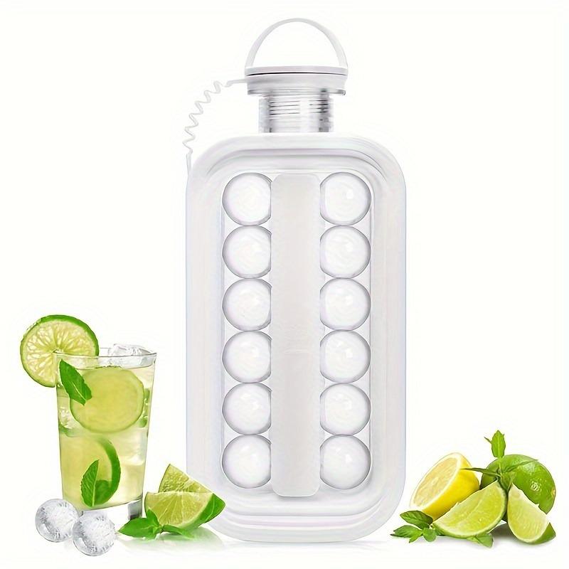 Portable Ice Tray - Large Capacity Bucket Mold and Refrigerator Accessory with Compressible Design for Easy Storage
