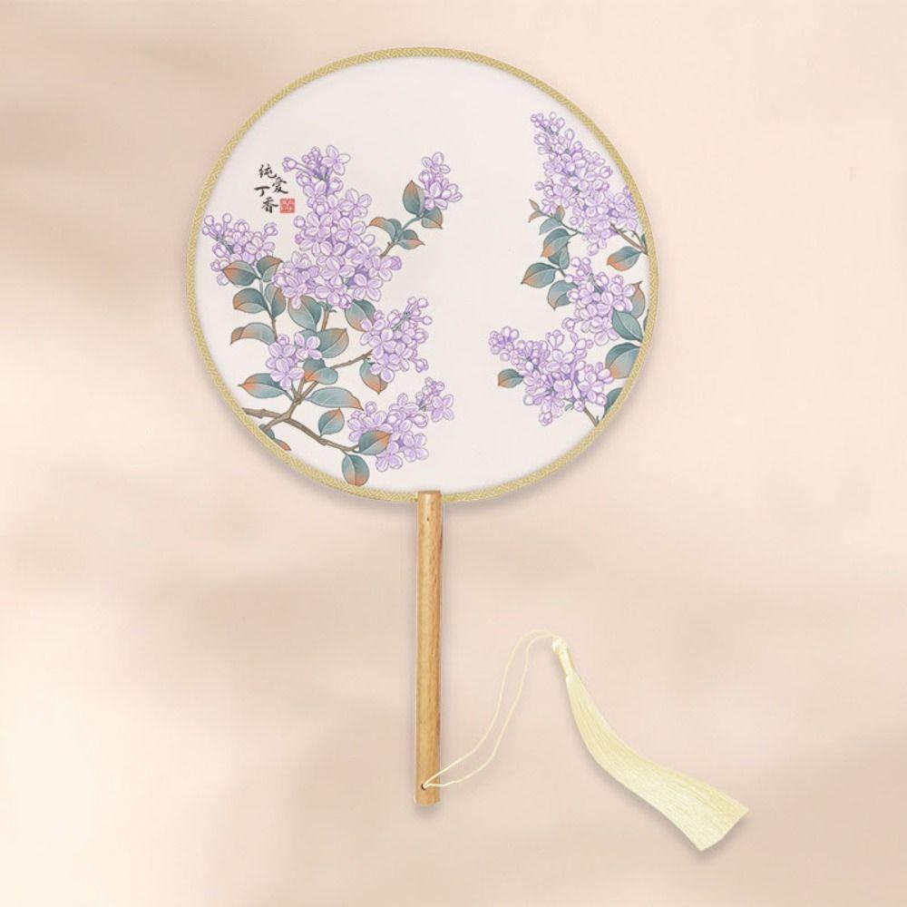 with Pendant Embroidery Fan Chinese Style Silk Fan Classical Chinese Style Fan Photography Prop