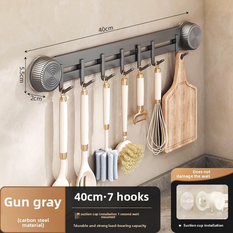 Saugknapfhaken ohne Bohren, Küchen-Badezimmer-Haken ohne Spuren, Haushalts-Wandgarderobenhaken, multifunktionales Aufbewahrungsregal