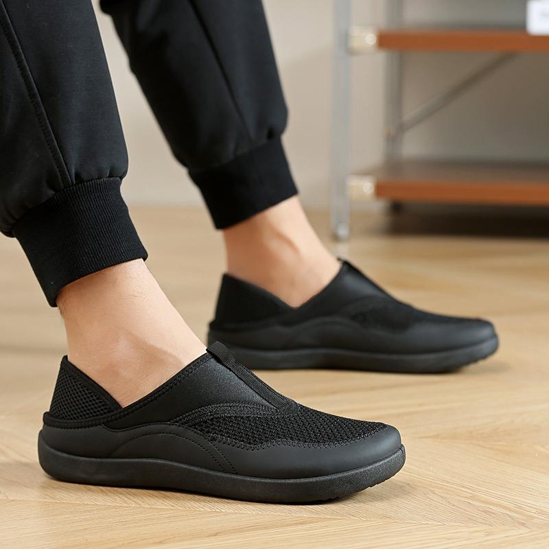 New Men's Shoes - One-piece Perforated Mesh Upper Soft-soled Casual Shoes, Lazy Shoes
