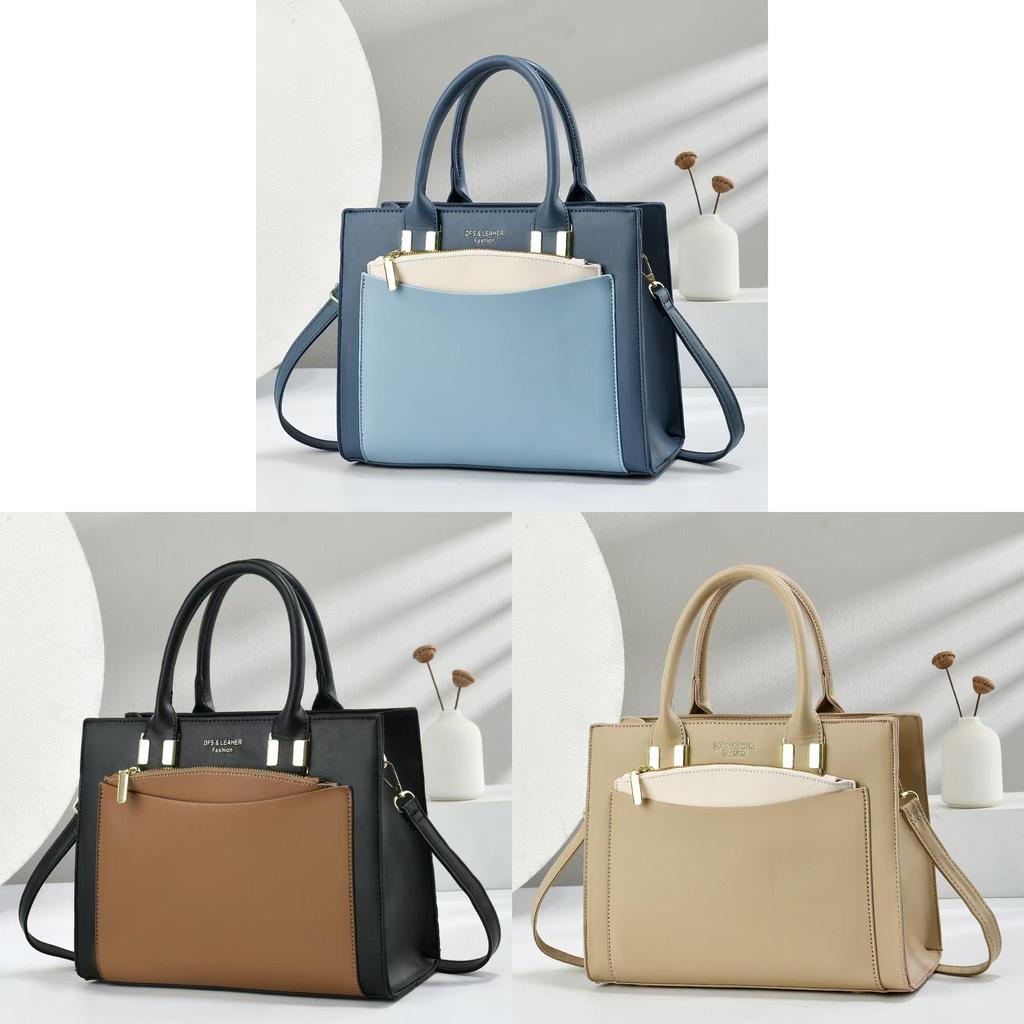 Urban Minimalist Pu Handbag With Lock Closure For Daily Use