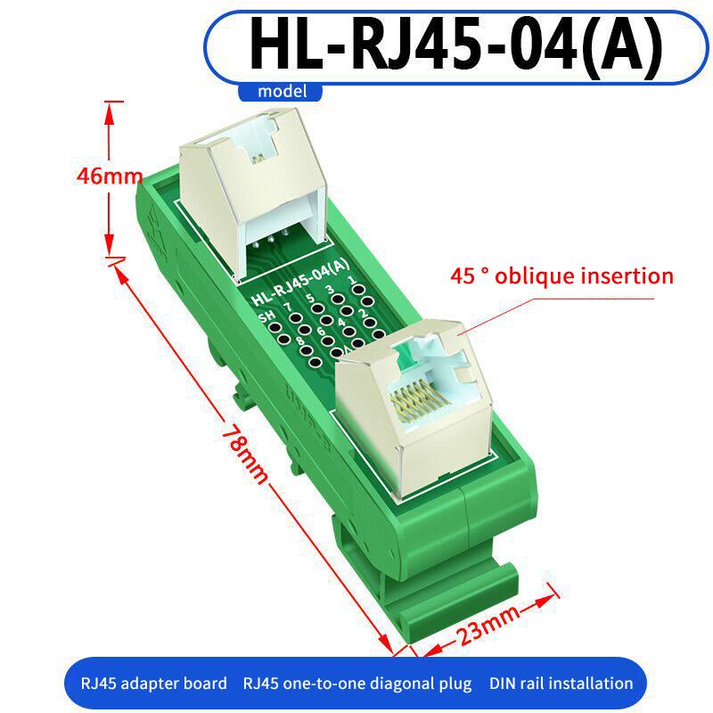 Rj45 Adapter Terminal Cat5E Cat6 Adapter Board Network Port Din35 Guide Rail Installation Accessories