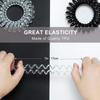 Black Traceless Telephone Cord Hair Tie - Thin, Fluffy Hair Accessory for Women