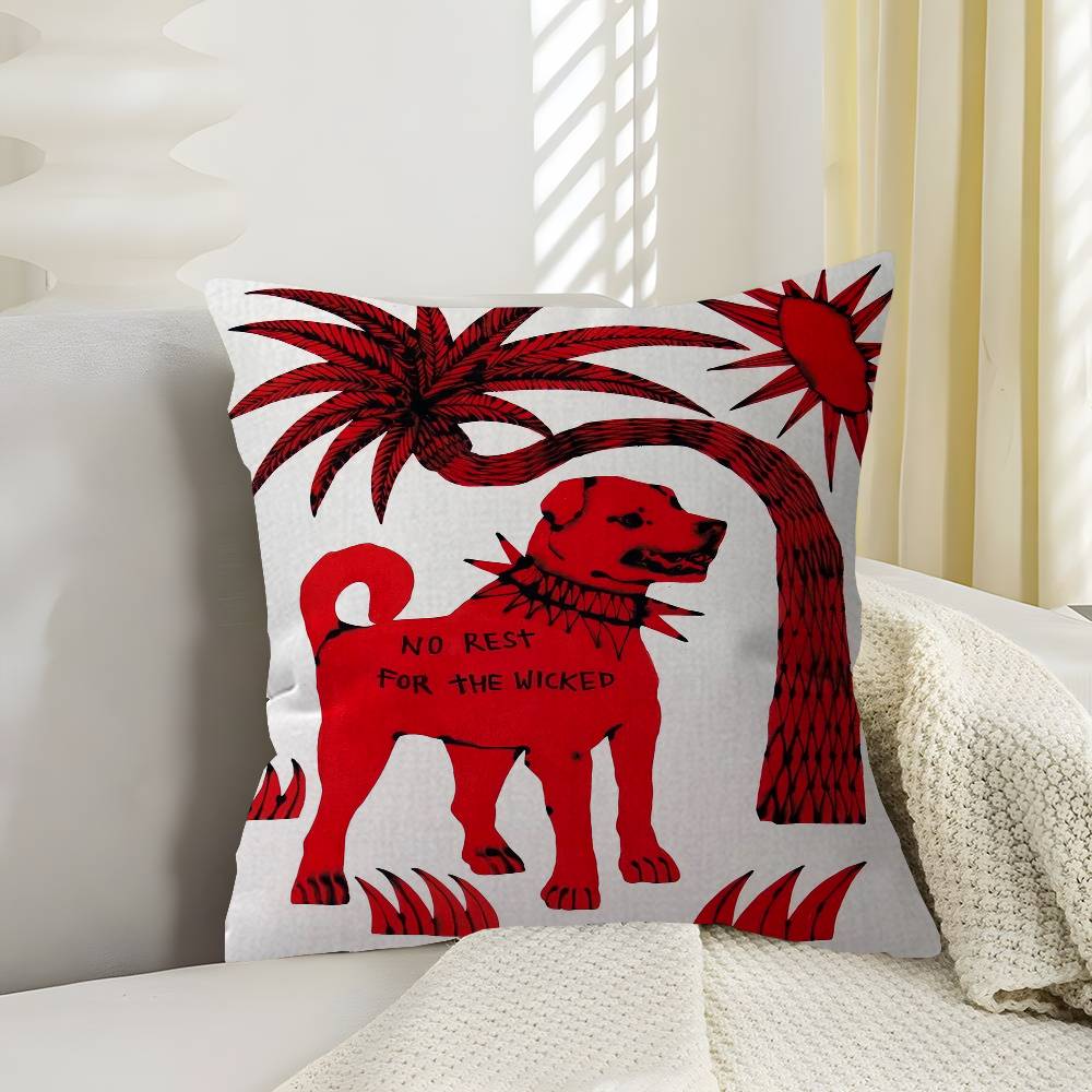 

Folk Art Animal Abstract Paintings Pillow Cover Design cushion Cover decor Holiday Decorati 30x30 cm