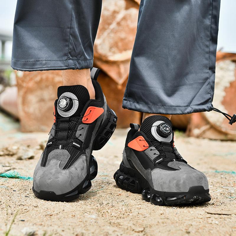Outdoor Men's Safety Shoes Anti-smash Anti-stab Work Shoes Wear-resistant Steel Toe Shoes Women Protection Sneakers Sport Shoes