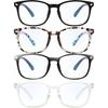 4PCS Computer Gaming Glasses Anti Eye Fatigue Blue Light Blocking Suitable for Gaming Office Smartphones Laptops Etc