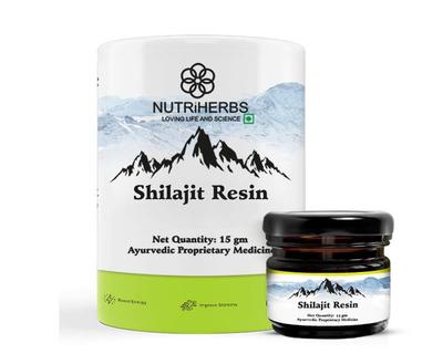 NUTRI HERBS Pure Himalayan Shilajit Resin For Strength,Stamina & Endurance Booster - 15G