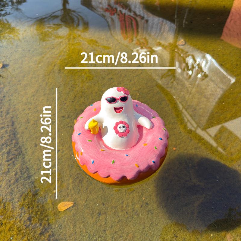 

Cartoon Donut Ghost Floating Ornament for Fish Tank or Pool