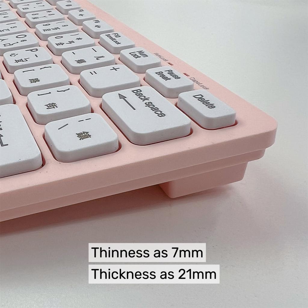 Teclado y Ratón Inalámbricos 2.4G Coreanos Portátil Mini Teclado Ratón Combo Set Para Portátil Mac PC de Escritorio Ordenador
