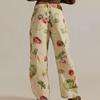 Barrel Jeans for Women Floral Print Boyfriend Baggy Jeans Casual Mid