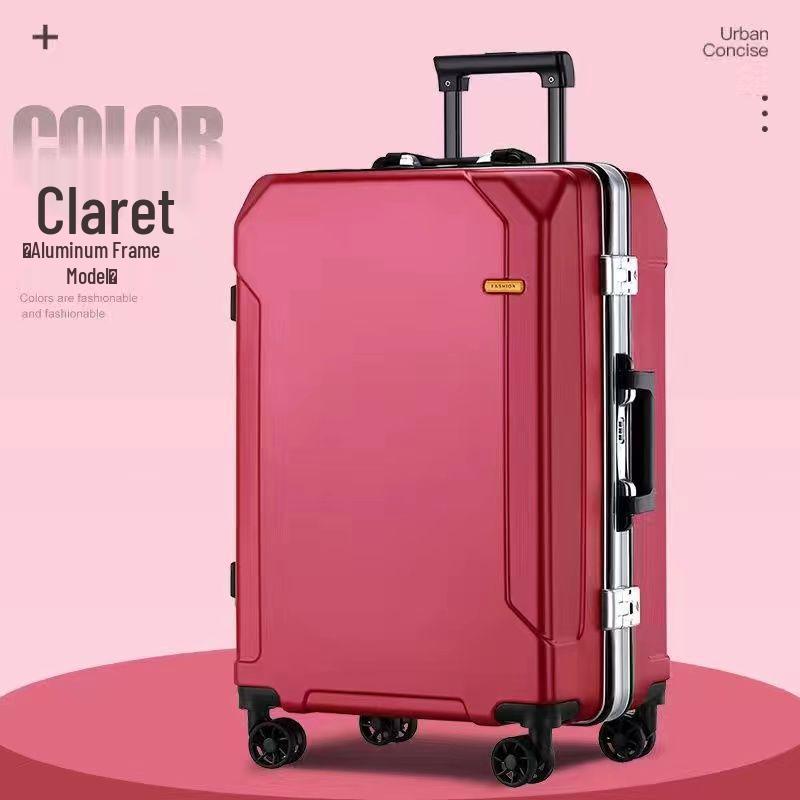 2025 Durable Large-Capacity Leather Travel Suitcase with Silent Wheels, Password Lock, USB Charging, UniSex