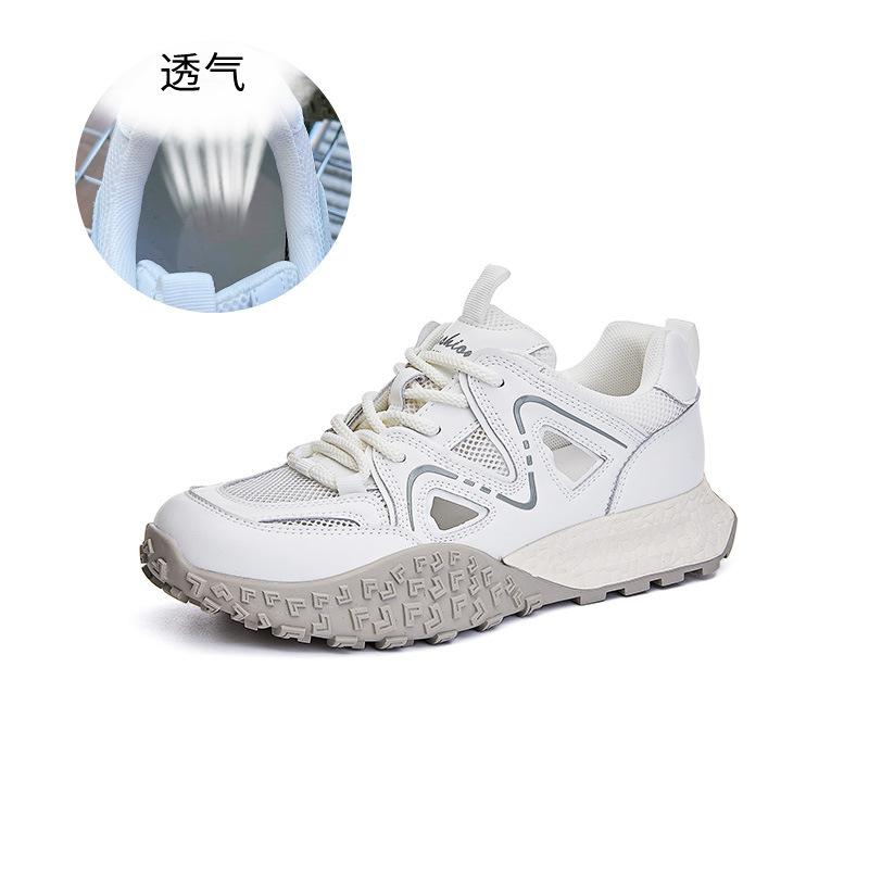 

Кожаные кроссовки Форрест Гамп женские 2025 лето новые повседневные универсальные туфли детские легкие и дышащие кроссовки для пап спортивная женская обувь 40 бежевый