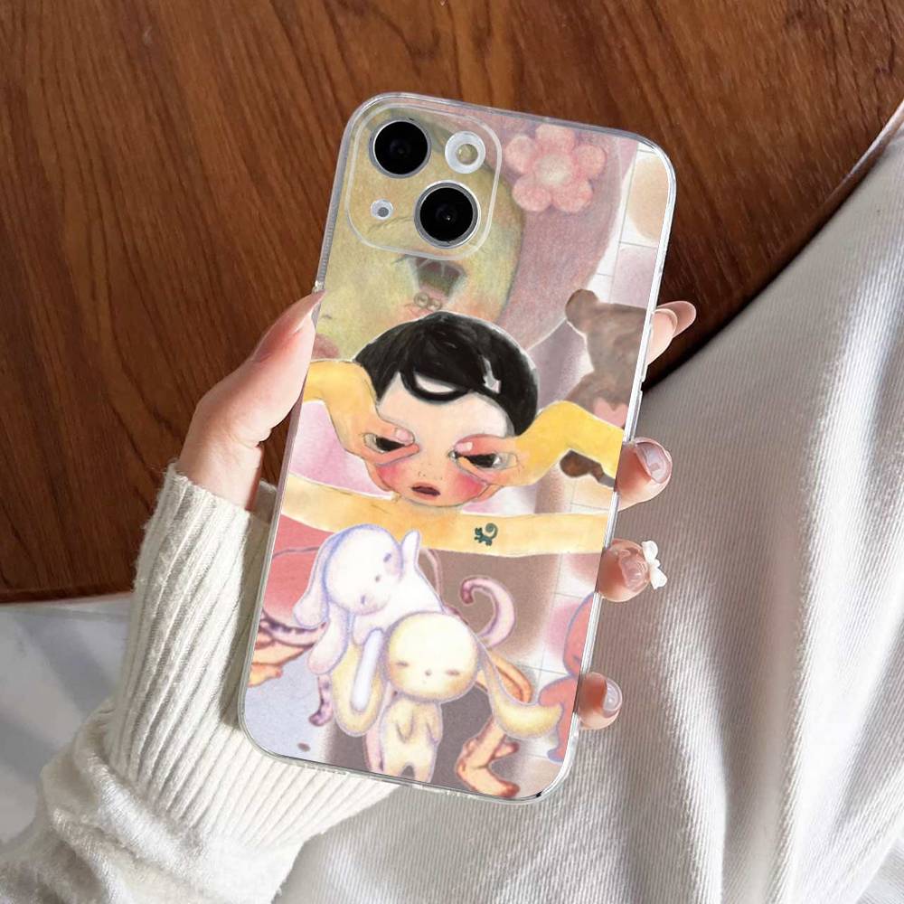 Aya Takano paintings Phone Case For iPhone 17 15 14 13 11 12 16 Pro Max Plus Mini Transparent Silicone Soft Funda