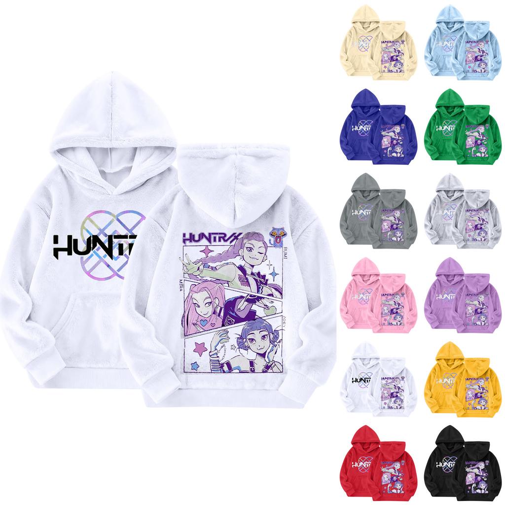Cute Hoodies For Teen Children Trendy Preppy Hooded Sweatshirts Oversized Long Sleeve Shirts Clothes For Children
