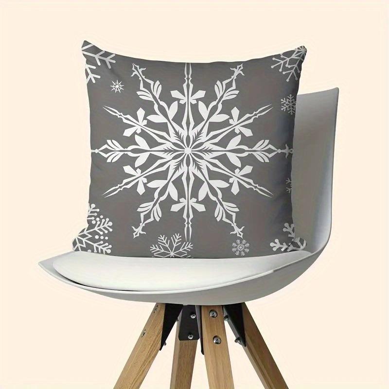 Snowflake And Christmas Tree Patterned Pillowcases, Machine Washable, Suitable For Bedroom And Living Room Decoration.