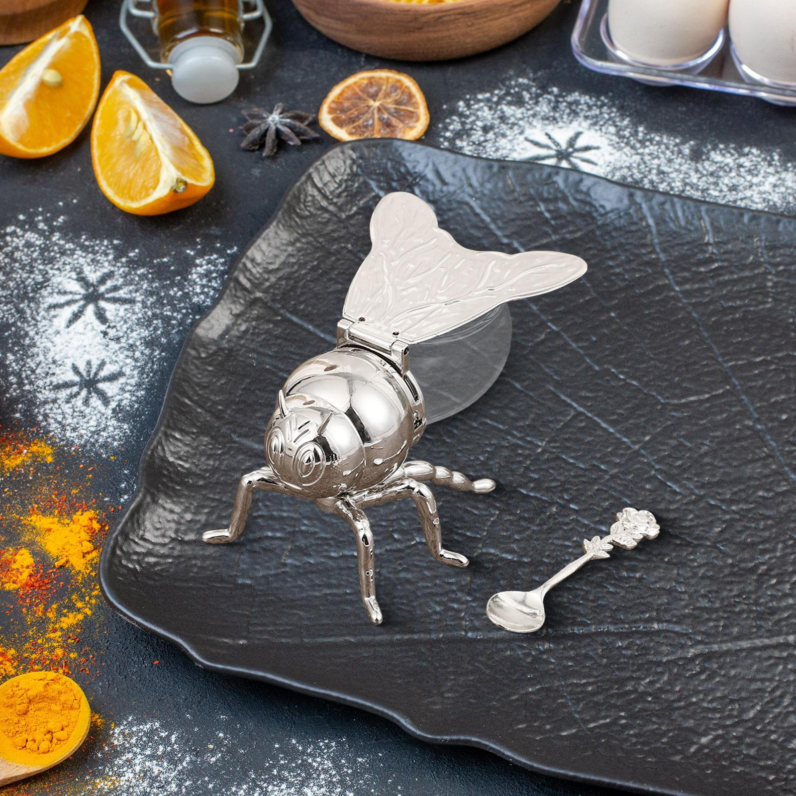 

Банка для пчелиного меда, горшок для приправ, сахарница для праздничного домашнего кухонного ужина Argent Rose