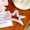 Hair Claw Hollow Five-Pointed Star Shape Hair Clip Medium Size Back Head Shark Hair Claw Anti-slip Teeth Strong Grip Hair Accessory