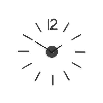 Wanduhr, stilvolle Paste-Wanduhr, Wanddekoration, Kunst, DIY, analog, geräuschlos, Übersee-Innenraum, koreanischer Innenraum, BLINK 21005400040, Schwarz