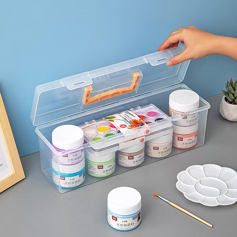 Art Supply Storage Box – Durable Organizer with Handle for Paintbrushes, Calligraphy Brushes, and Other Art Tools, Portable Art