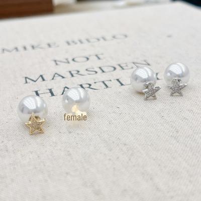 Boucles d'Oreilles Étoile Diamant Perle Élégantes - Design Luxueux et Polyvalent pour Femmes