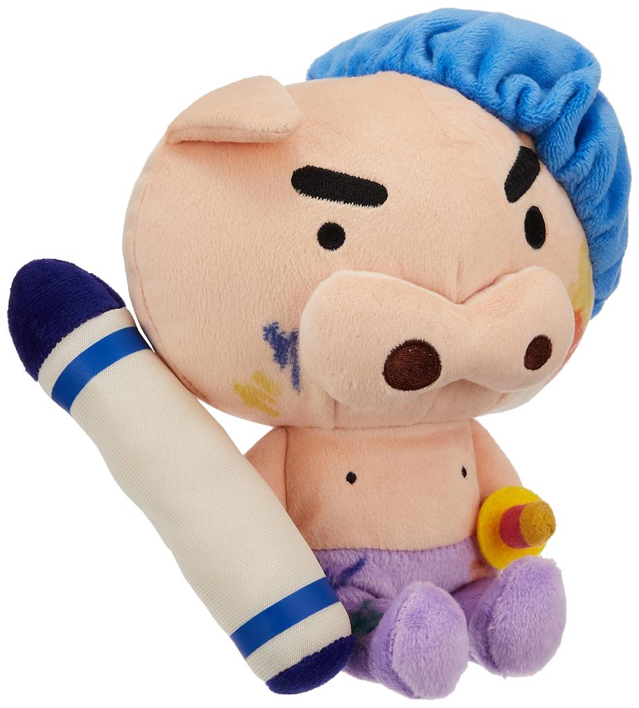 Sanei Boeki Crayon Shin-chan Verwandlung Buriburizaemon (S) Doodle Version. Stofftier, B15 x T11 x H19cm, SN36