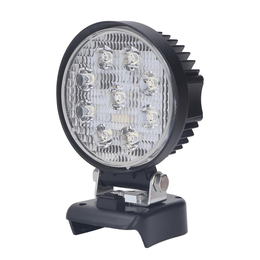 Cordless LED Work Light 18V Battery Powered 27W 2400LM Portable Handheld Job Site Flood Beam for Cam