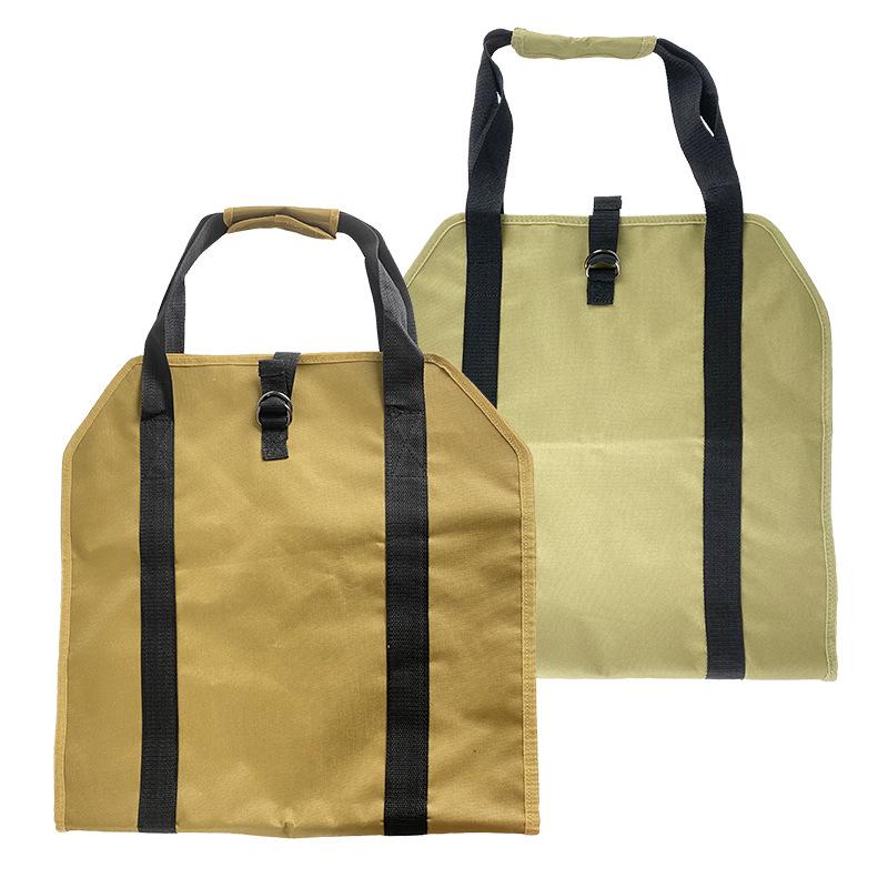 Outdoor Camping Large-capacity Firewood Storage Bag Waterproof Dual-purpose Handbag Wet Wax Canvas Logging Bag Yard Storage Bag