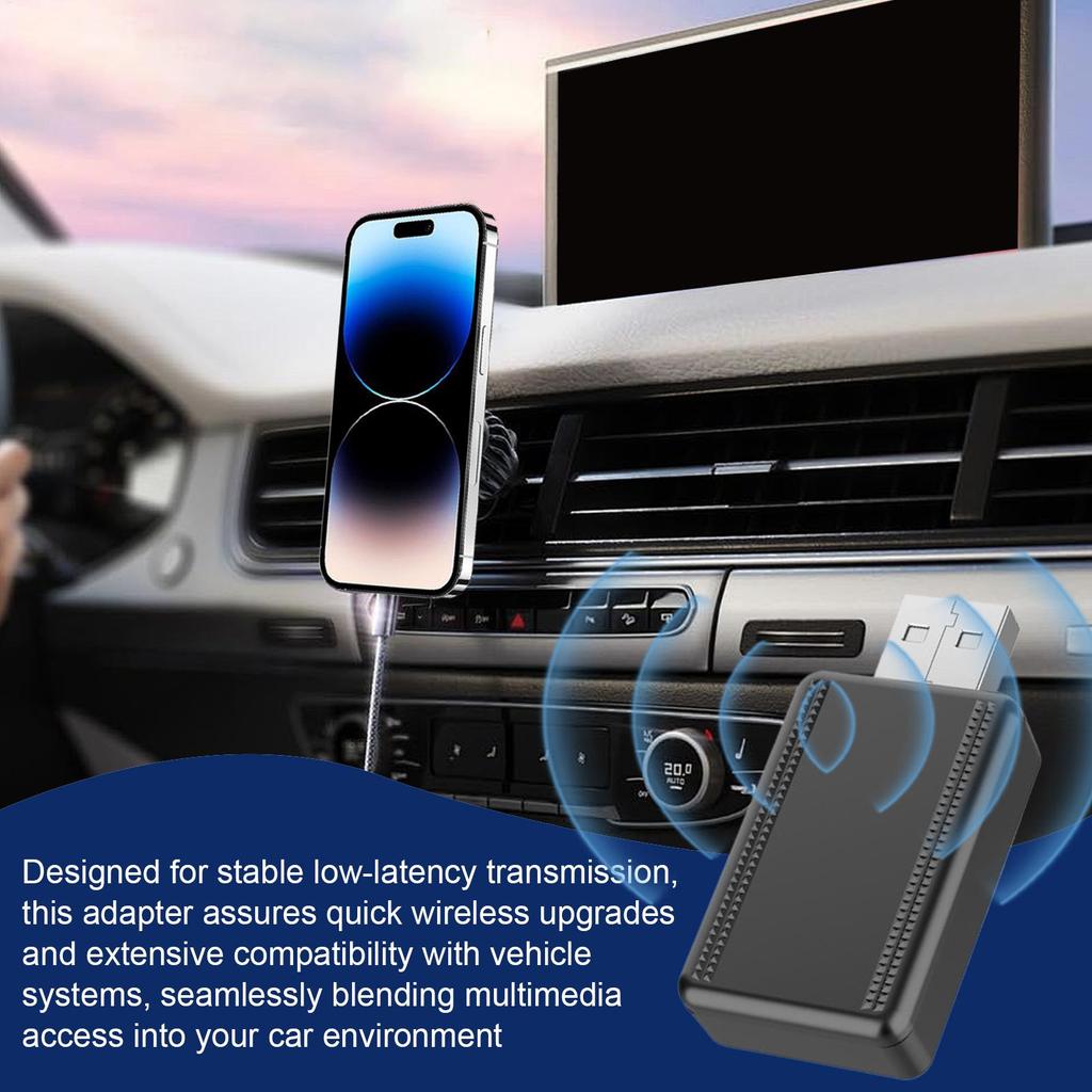 For For Carplay Android Auto Car Wireless Adapter 2 In 1 Small Auto Adapter Plug And Play Converter With No Latency For Truck