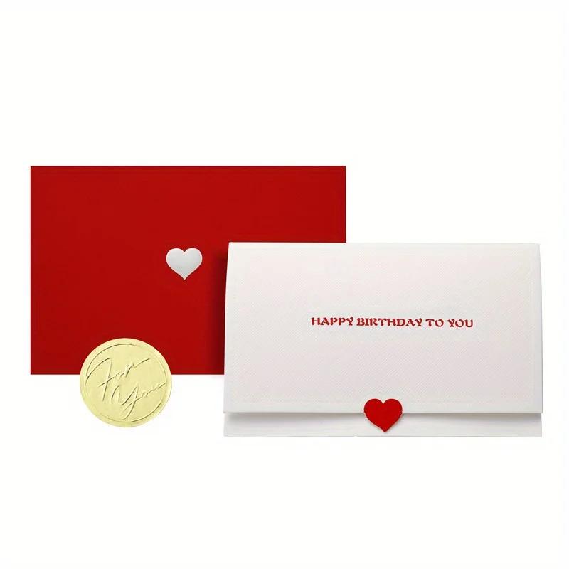 2 Sets Handwritten Card Envelope Sealing Sticker Dark Pattern Valentine Birthday Blessing Perfect for Greeting Cards & Letters