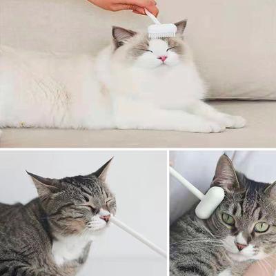 Katzenpflege-Massagekämme für kurze, lange, pelzige Katzen, interaktives Spielzeug, Katzenzubehör, Entferner, schwimmendes Haar, mehrfarbig