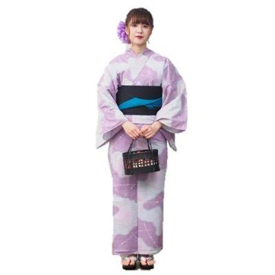 Conjunto Yukata Padrão Retrô 9 Feminino 2 Peças (Yukata + Obi de Meia Largura) (Floral (KSK-1016))
