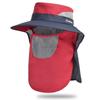 Summer Bucket Hat UV Protection Couple Shawl Fishing Hats Hollow Mesh Sun Protection Big Brim Caps Face Sunscreen Climbing Cap