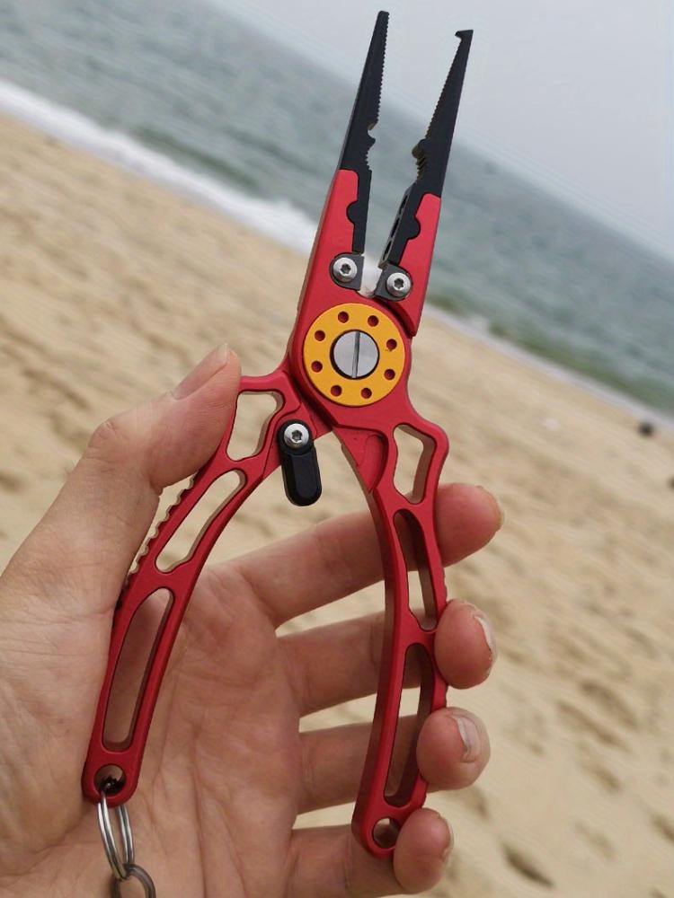 Multifunctional Fishing Pliers Aluminum Alloy Fishing Scissors Line Cutting Machine Fish Control Tool Portable Easy Storage Pliers Sleeve
