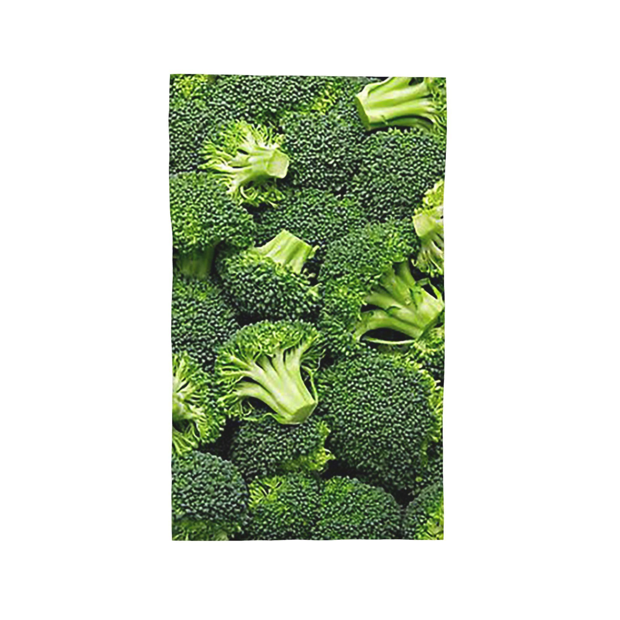 

Fresh Raw Broccoli Soft Face Towel Quick Dry Pool Bath Cotton Towels Breathable W30*H60(CM)
