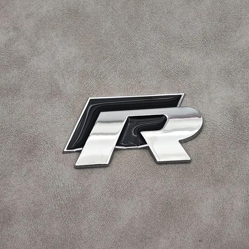 lmn1 ·3D Metal R Line R Logo Front Grill Emblem Car Rear Trunk Sticker For Volkswagen VW R Line Golf 4 5 6 7 Touran Polo Accessories