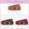 Women Leather Belt With Smooth Alloy Buckle For Casual Jeans Fashion Accessory
