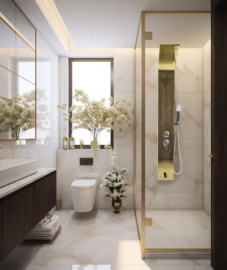 GOLD Duschpaneel Armatur