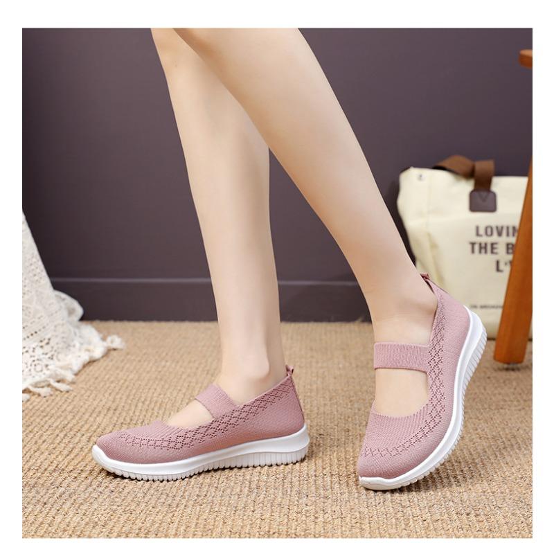 Women's Shoes, Cloth Shoes, Breathable Shoes, Straight Strap, Elderly Anti Slip Shoes, Mother's Shoes