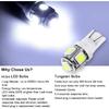 cciyu License Plate Light, T10 W5W Wedge 168 194 LED Bulb for Interior Dome Map lights Courtesy Light 6000K Xenon W hite,6Pack