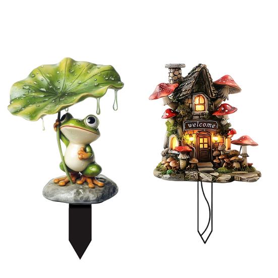 Paletto Decorativo per Piante da Giardino, Paletto Decorativo Impermeabile in Acrilico per Vasi da Fiori, per Giardino, Prato, Vasi da Fiori