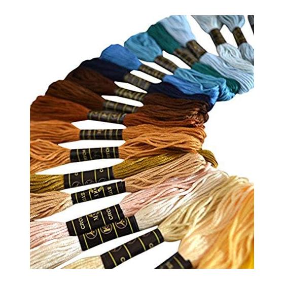 Embroidery Thread Set 150 Bundles Cross Stitch Cotton Embroidery Thread Length 8m 6 Pieces (150 Bundles)
