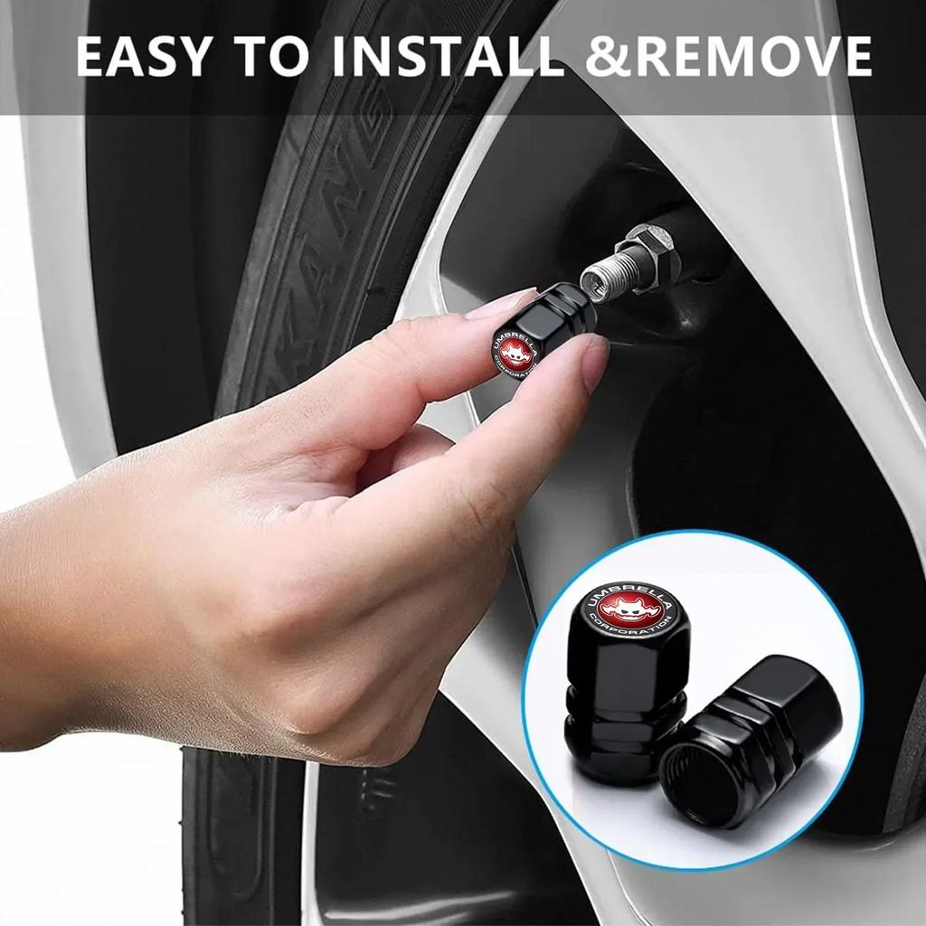 BSIRU1 4pcs Bat Alloy Car Tire Valve Cap Air Stem Cover for Chevrolet Cruze Aveo for Honda Civic Fit Jazz Accord for Ford Focus Fiesta