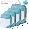 Four-Piece Compression Travel Storage Bag Set for Clothes, Toiletries, Digital Gear, and More
