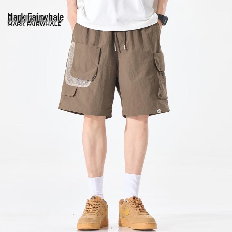 Mark Fairwhale Men's Ice Silk Loose Fit Cargo Shorts