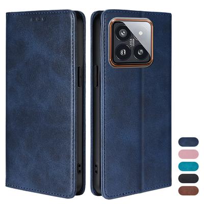 Étui Portefeuille en Cuir Business à Rabat pour Xiaomi 14 13 13T Pro 13 Ultra Lite Étui Magnétique Housse Support Étui Portefeuille pour Mi 14 Funda